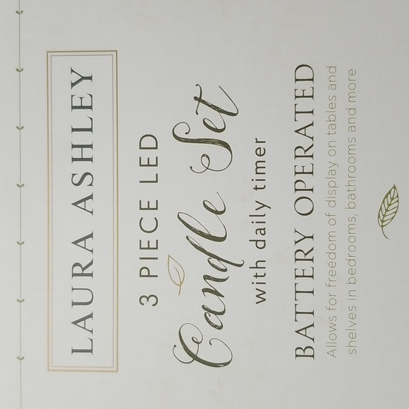 Laura Ashley 3 Piece Cherry Blossoms Battery Operated LED Candle Set - Picture 8 of 11